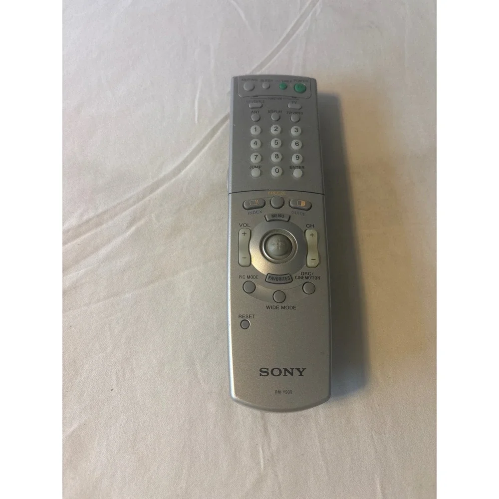 Sony‎ TV Remote Control RM-Y909 Silver Good OEM Replacement Controller